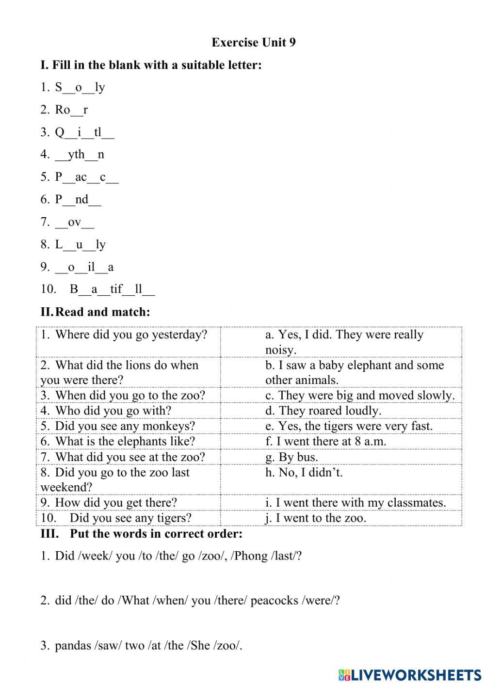 What do you see at the zoo?