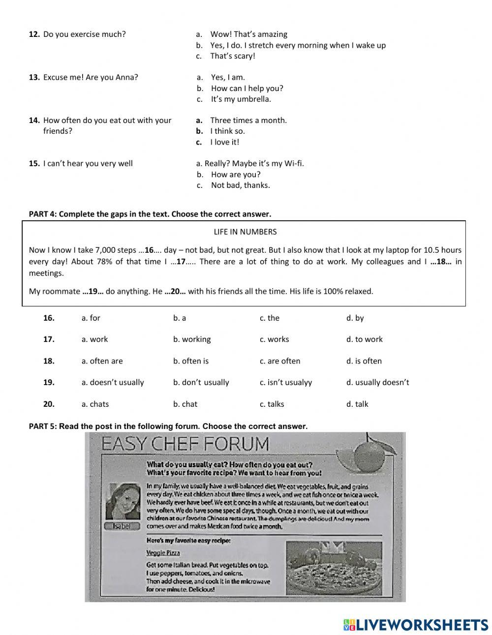 2nd TERM TEST ENGLISH ELEMENTARY