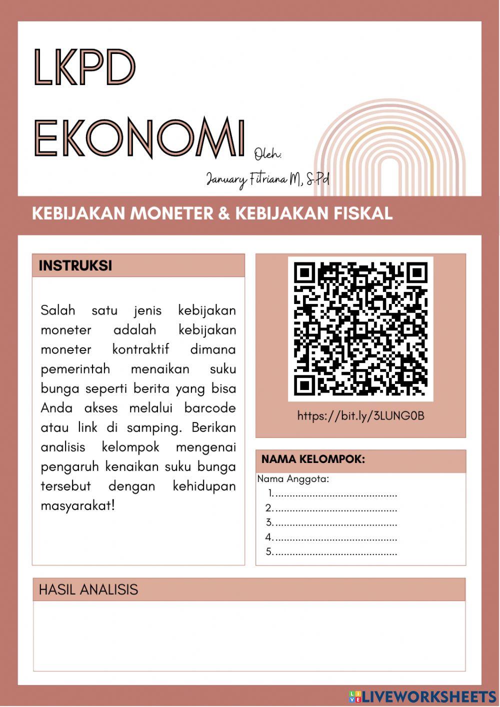 Kebijakan Moneter dan Fiskal
