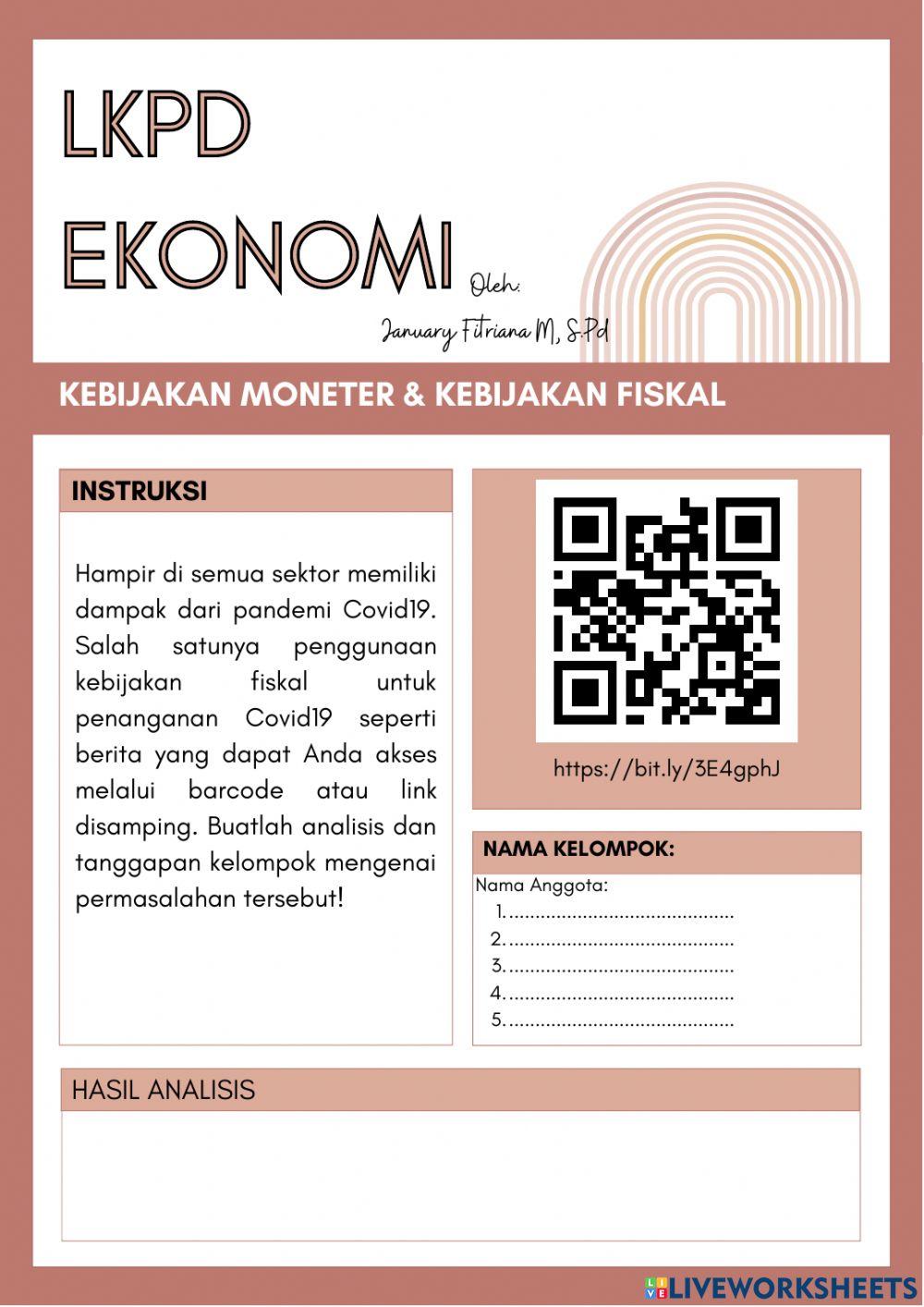 Kebijakan Moneter dan Fiskal