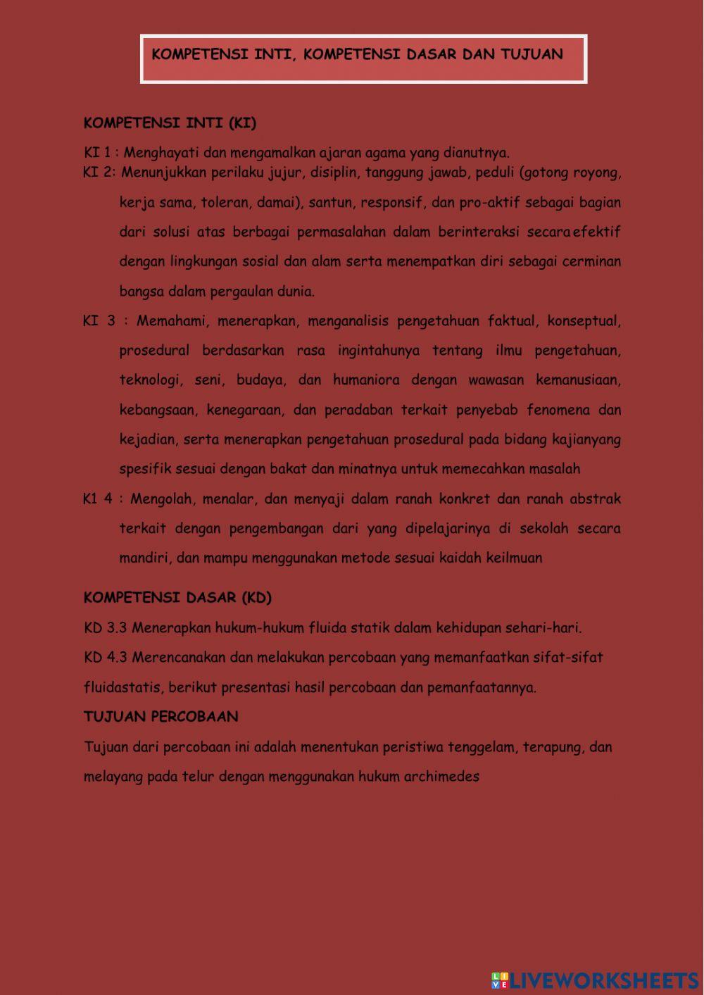 LKPD Hukum Archimedes