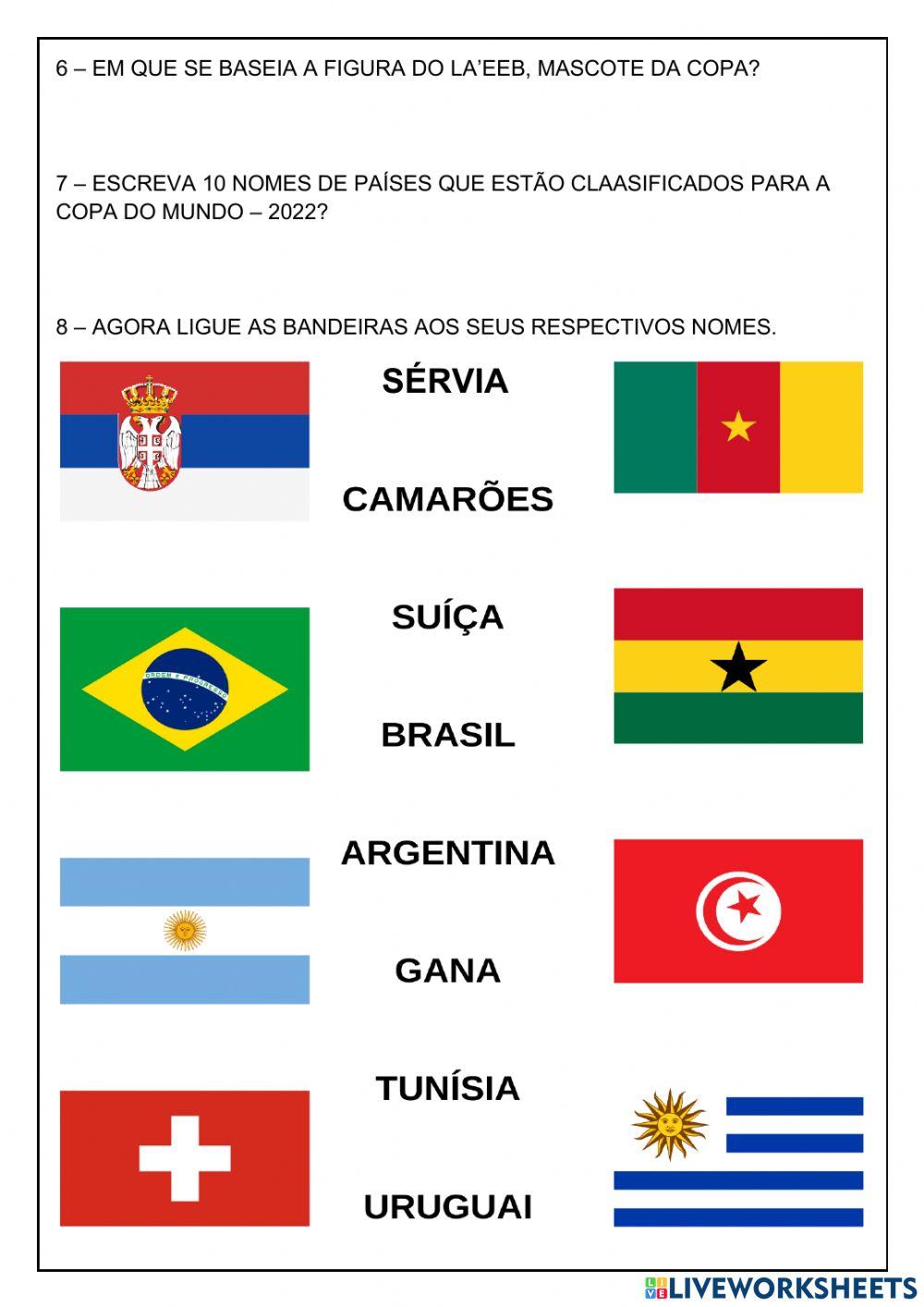 Quiz: As bandeiras dos países da Copa do Mundo de 2022