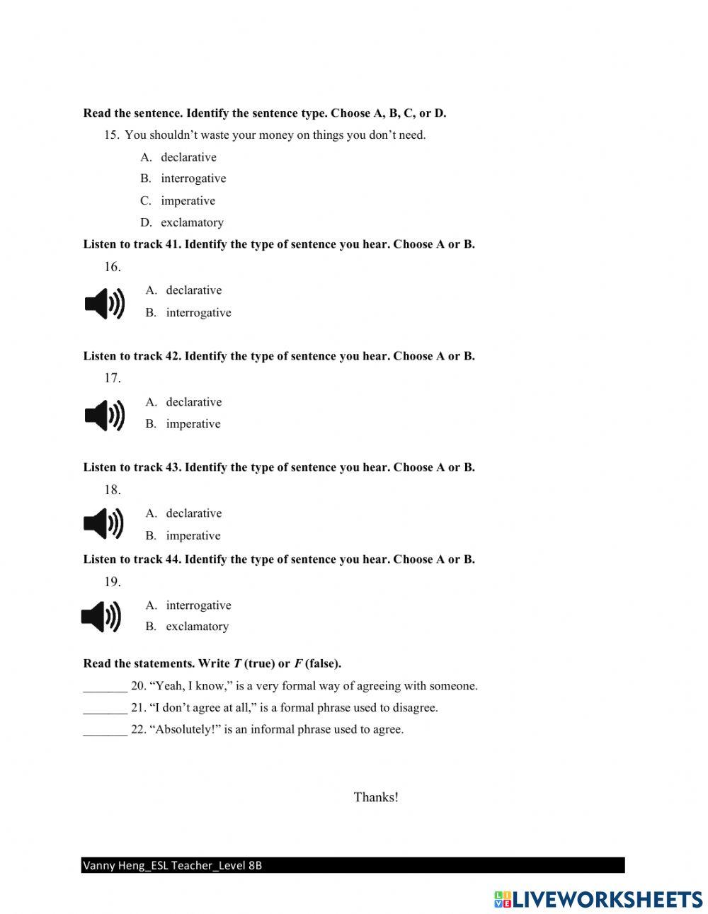 Qskill2 -Unit7-Listening quiz