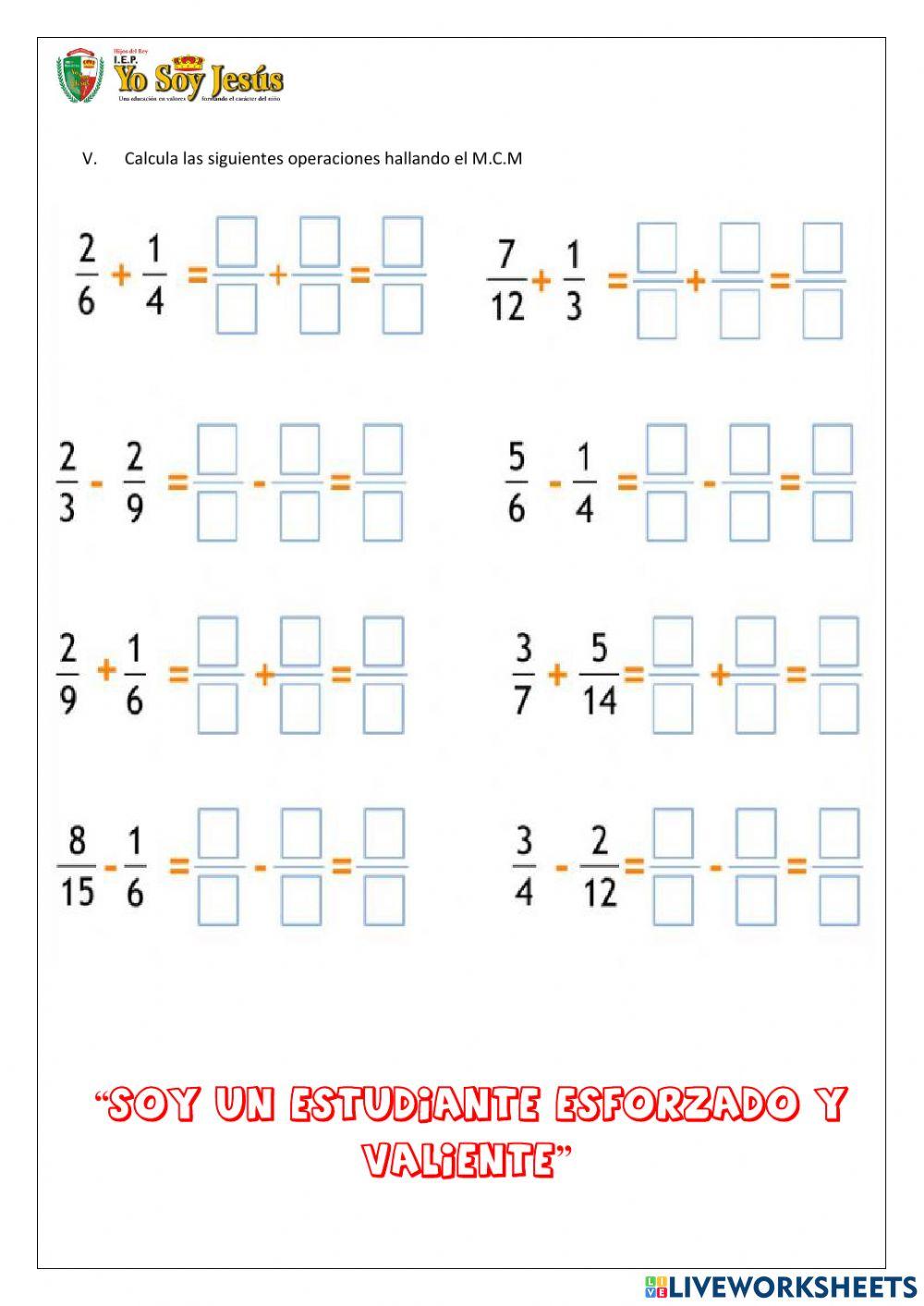 Examen de aritmética