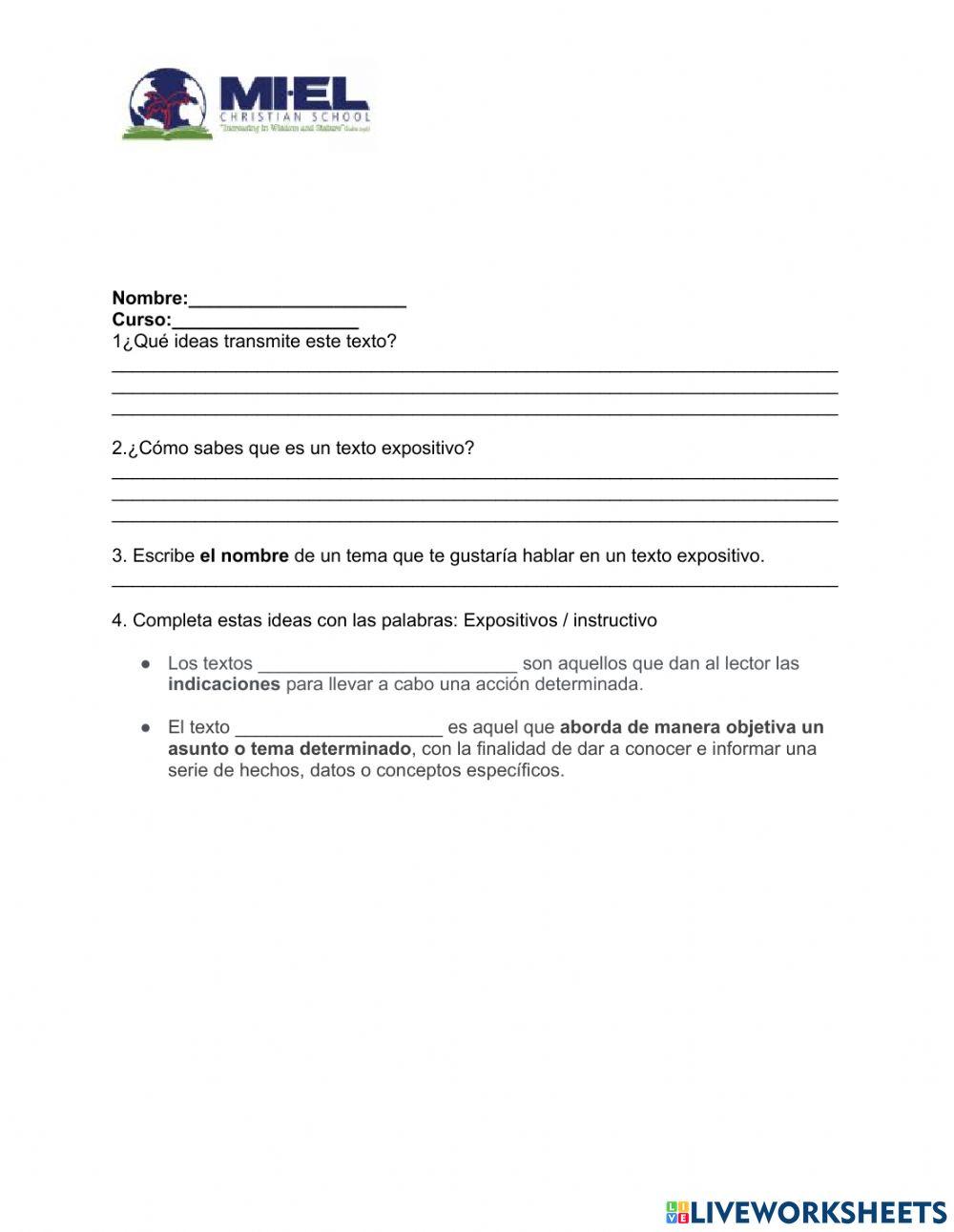 Analizan textos expositivos.