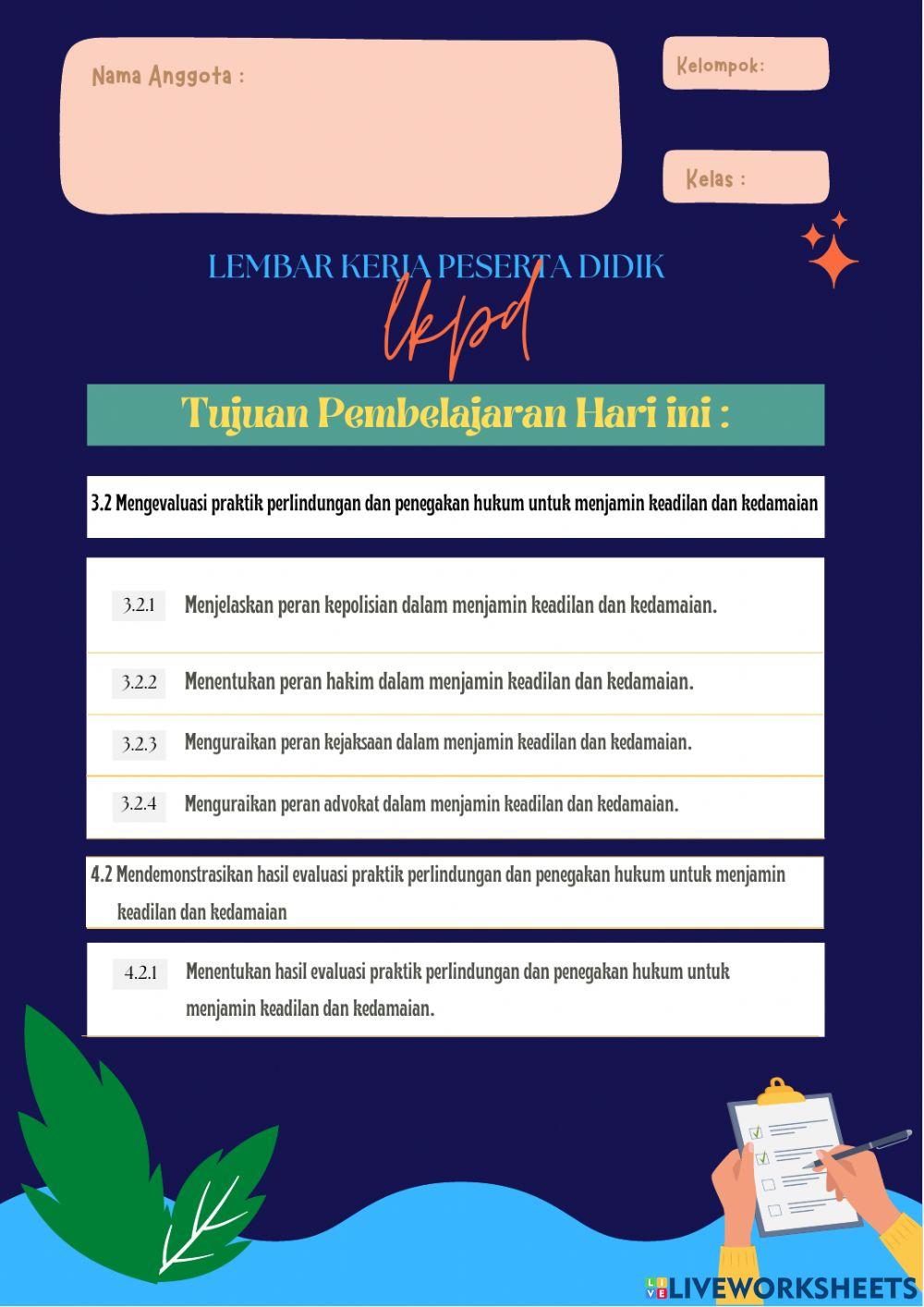 Tugas kelompok 2 dan 5 lembaga penegak hukum