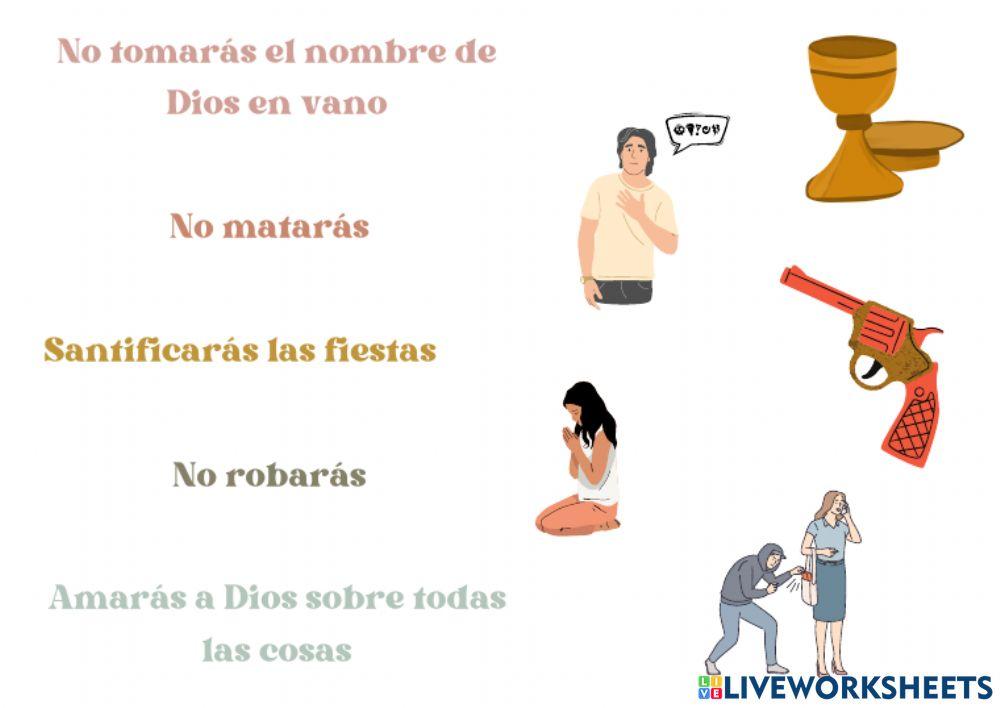 Número e imagen 10 mandamientos