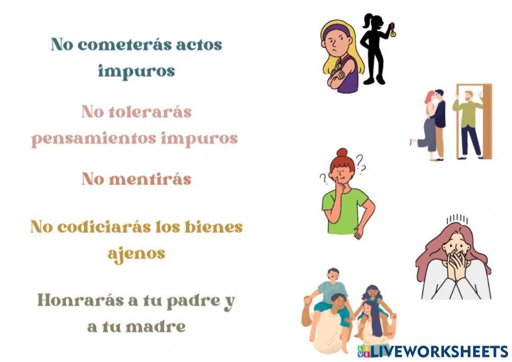 Número e imagen 10 mandamientos