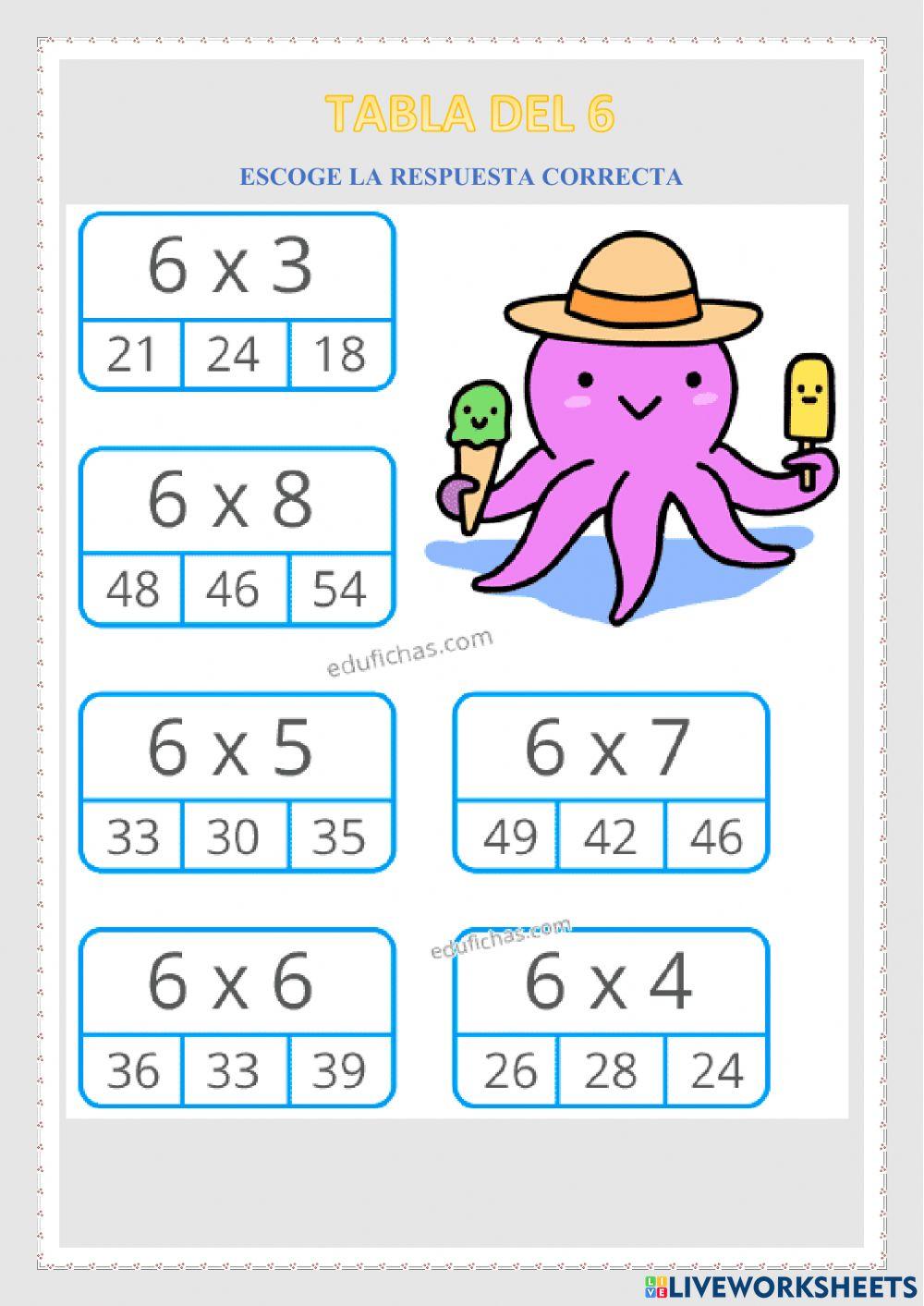 Multiplicaciones hasta el 10