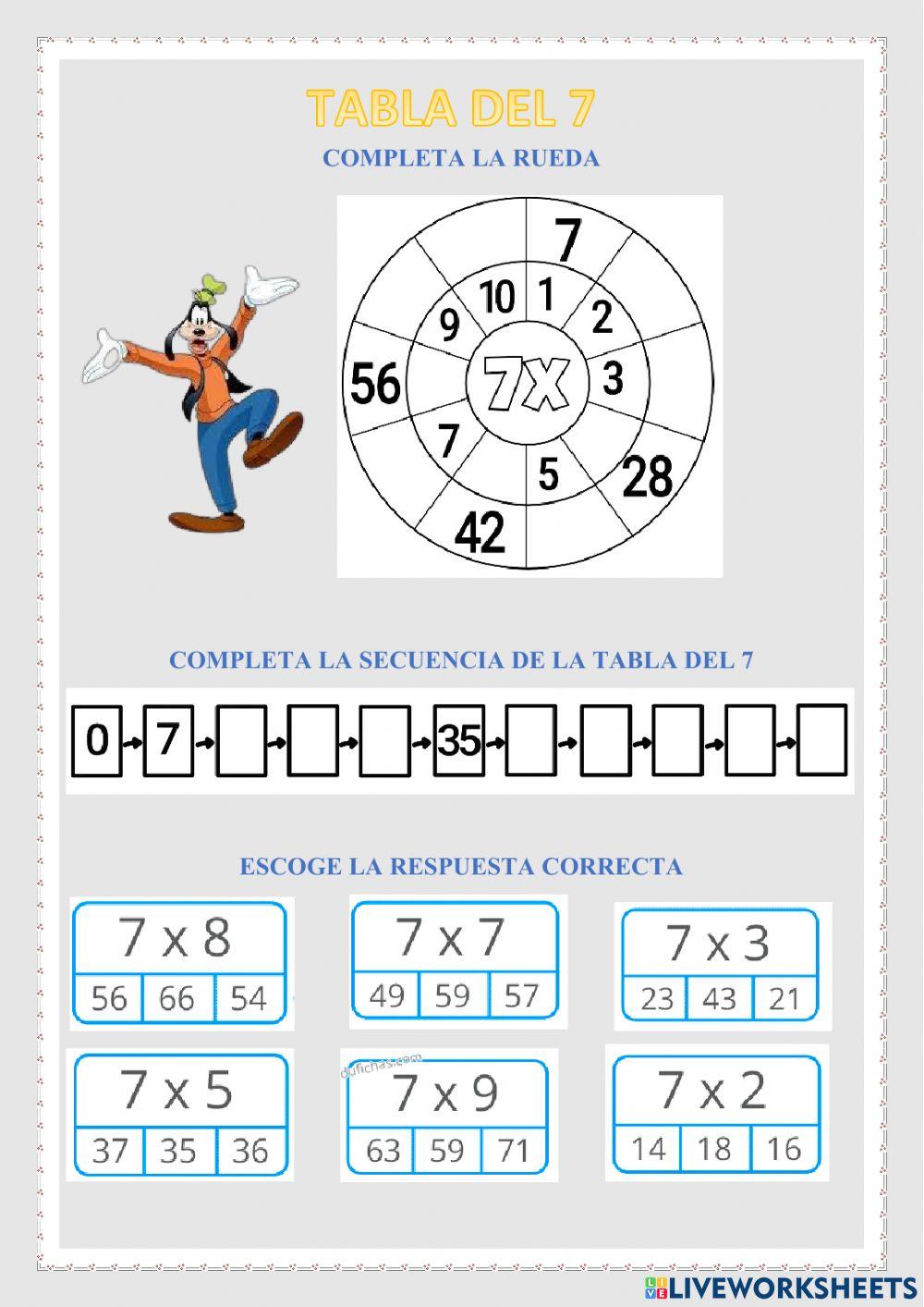 Multiplicaciones hasta el 10