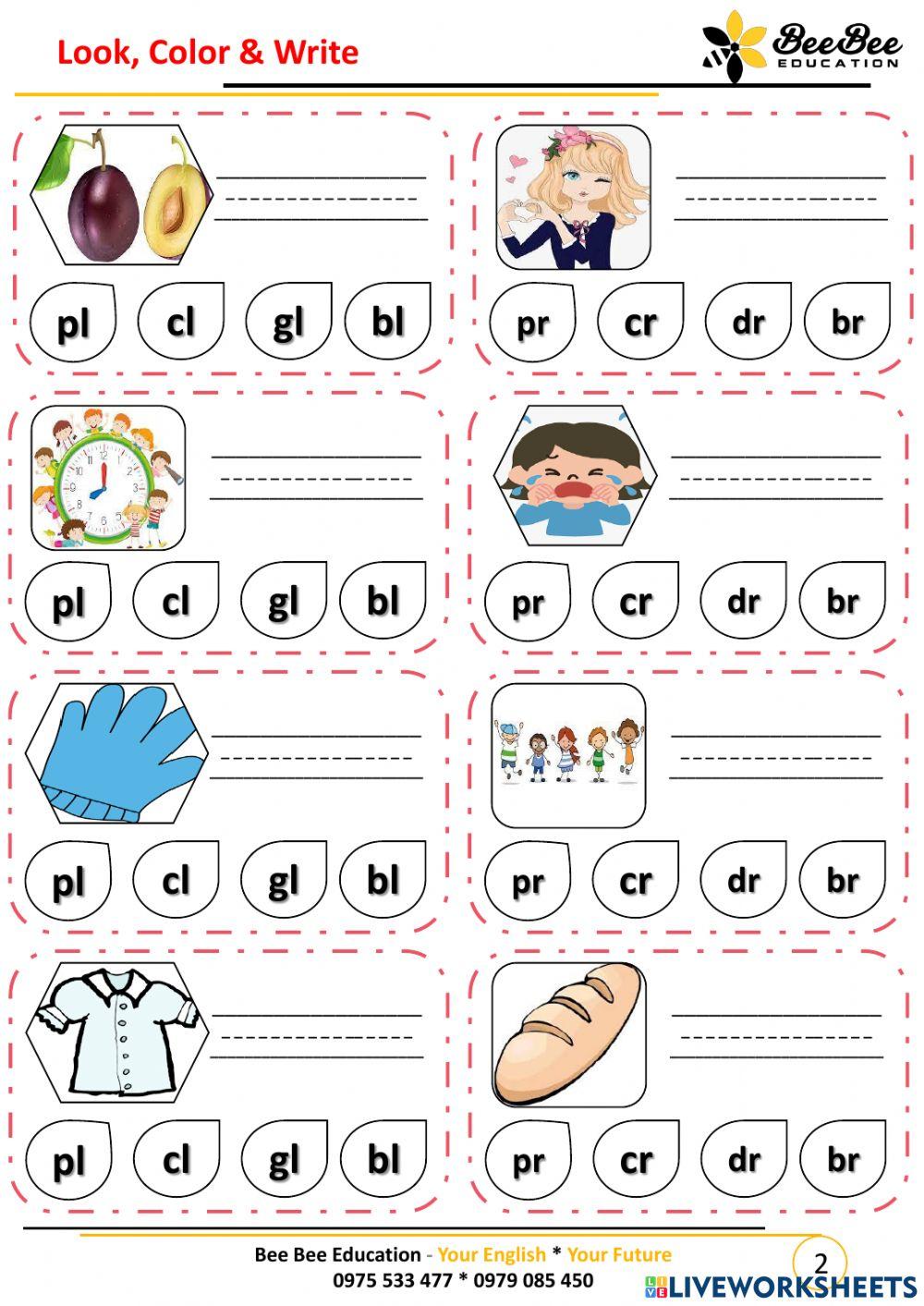 OW. Phonics 2. Review U1-2 practice at home