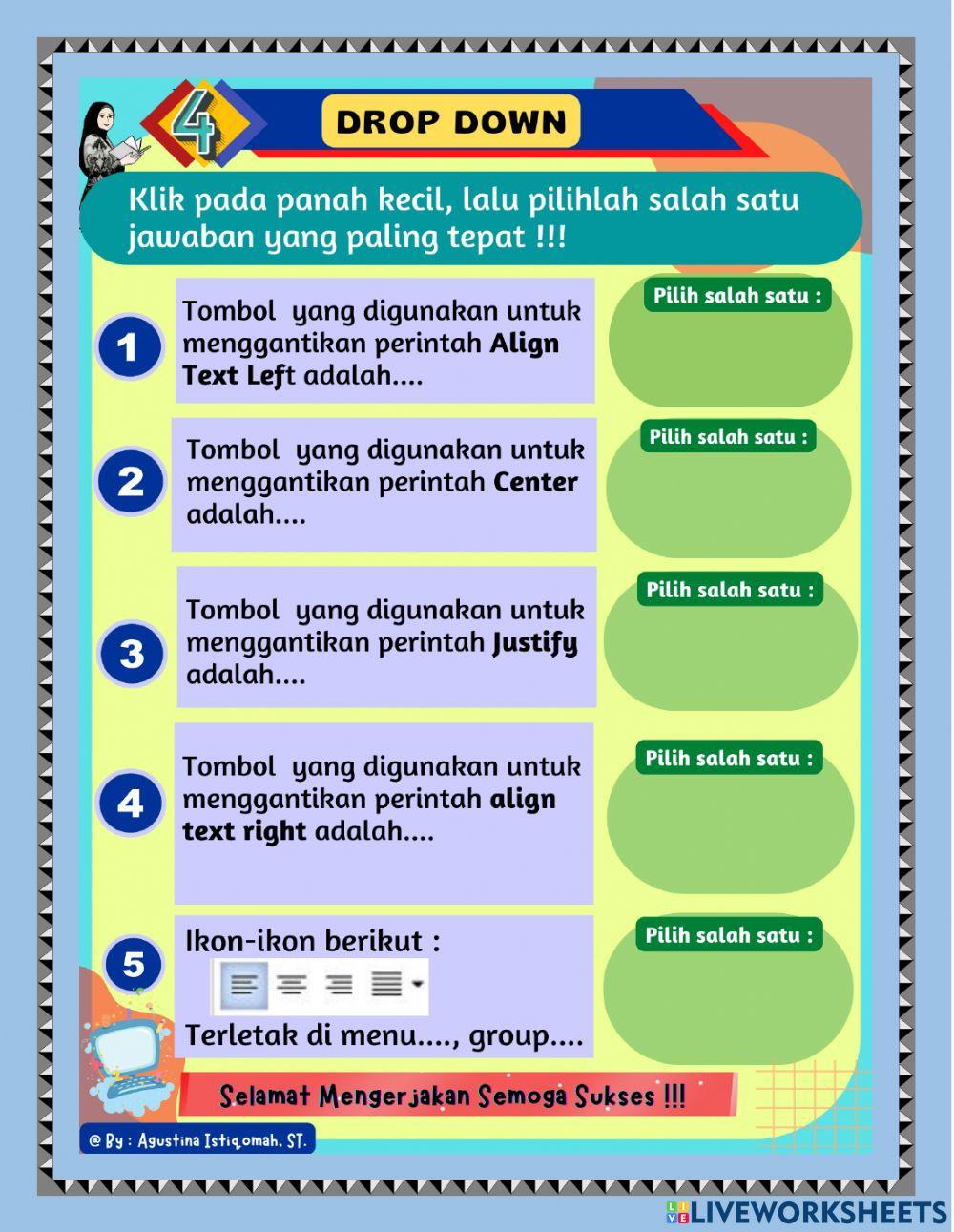 Latihan soal tik (microsoft word)