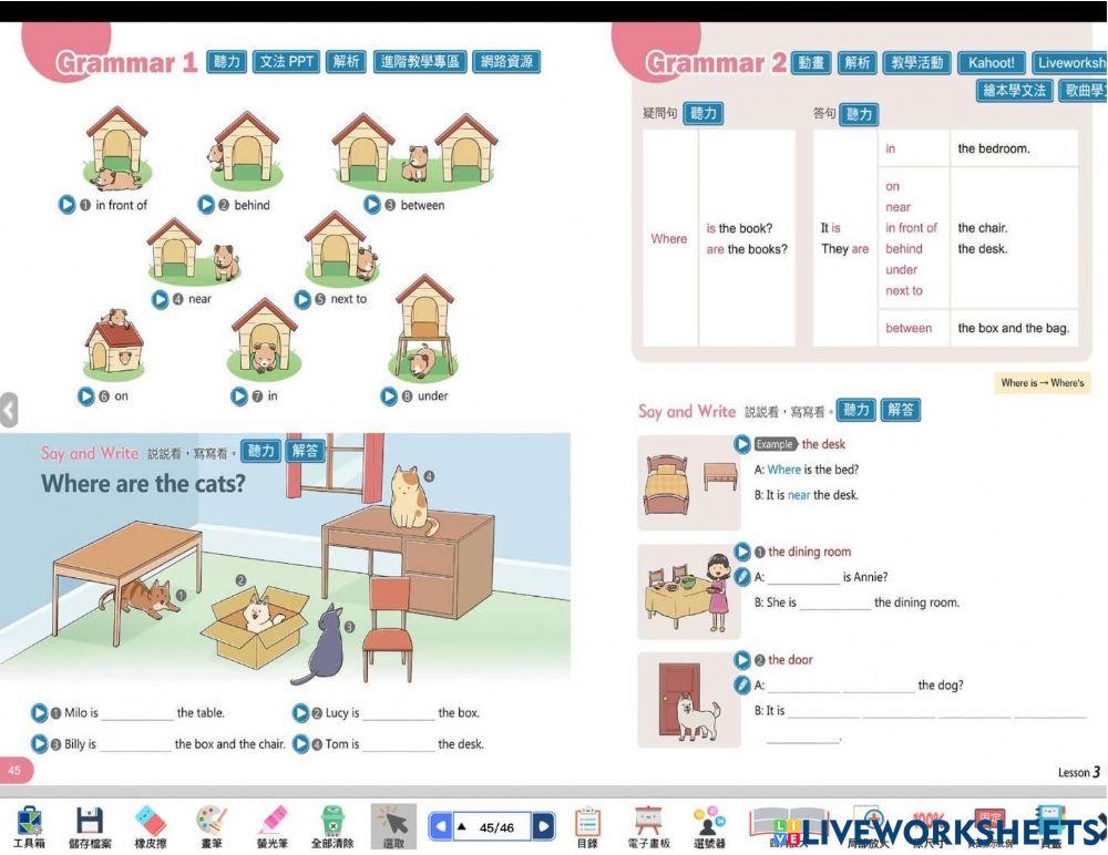Preposition & There is-are