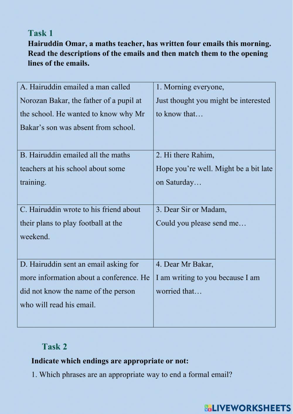 Formal&Informal E-mails