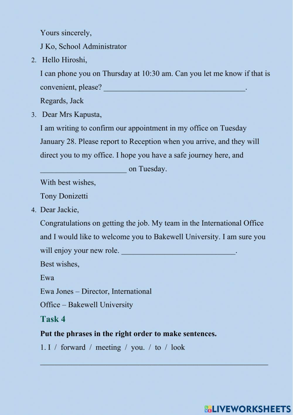 Formal&Informal E-mails