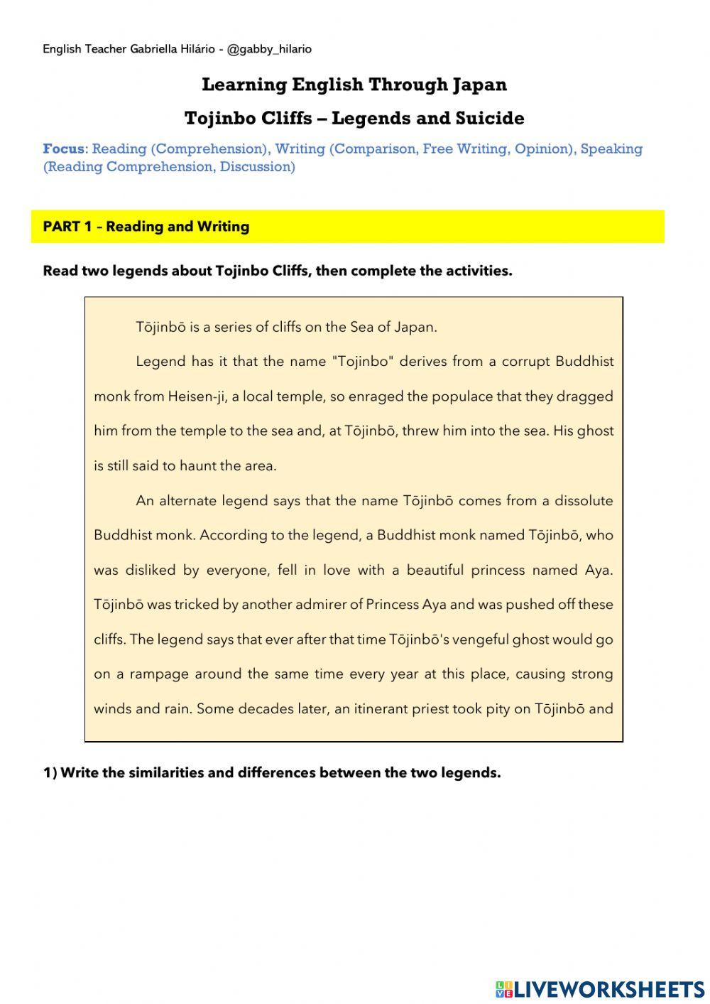 Learning English Through Japan Tojinbo Cliffs – Legends and Suicide