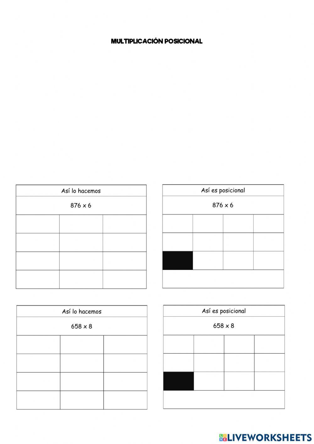 Multiplicación posicional