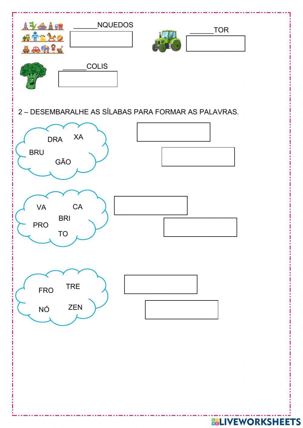 Letra R entre consoantes e vogais