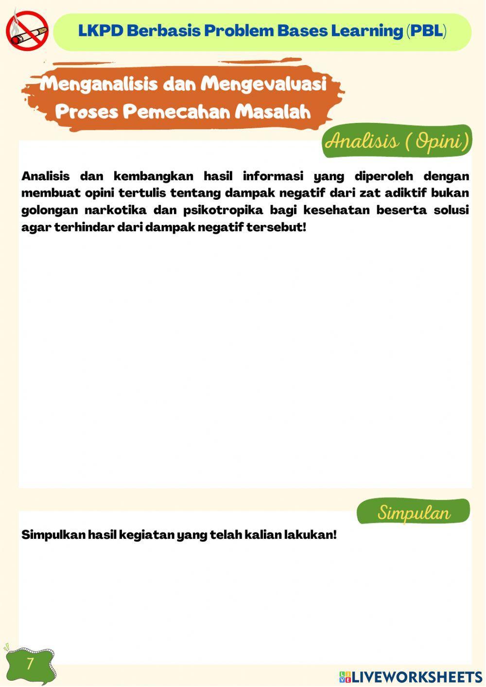 LKPD Zat Adiktif (Rokok, Kopi, dll)