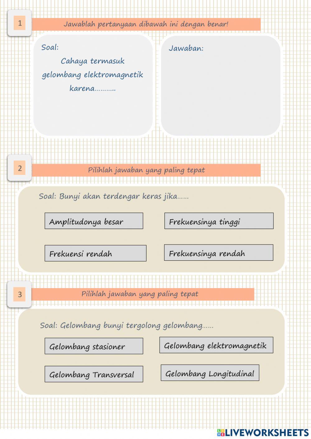Gelombang Bunyi dan Cahaya