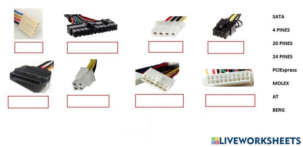 Conectores fuente alimentación