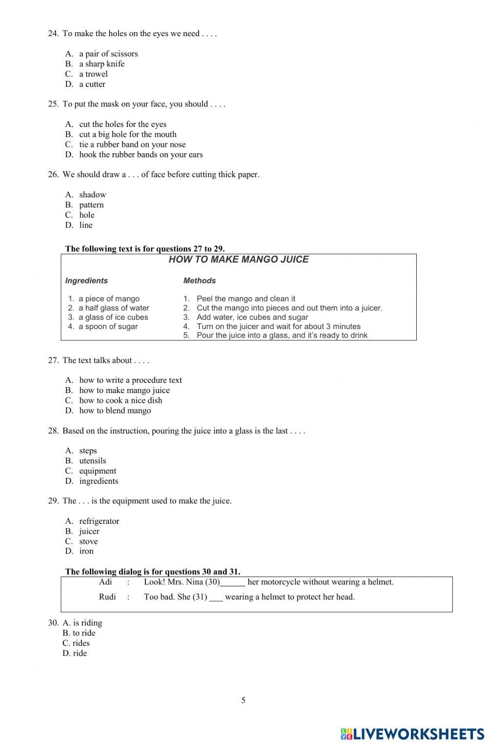 Soal PAS Bahasa Inggris Kelas 9 TP 2022-2023