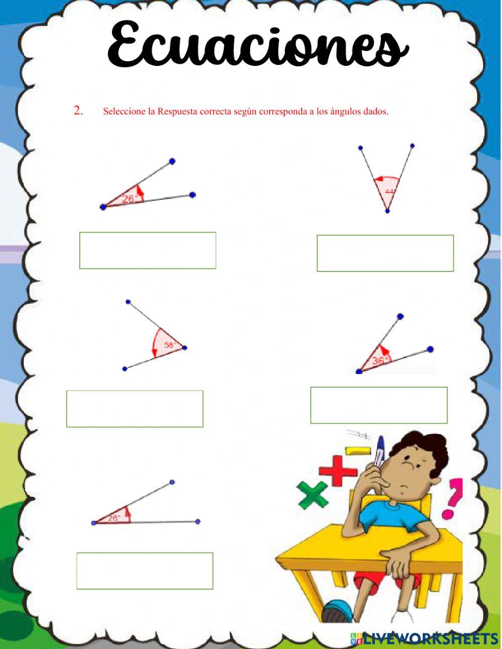 Ejercicios matemáticos para octavo