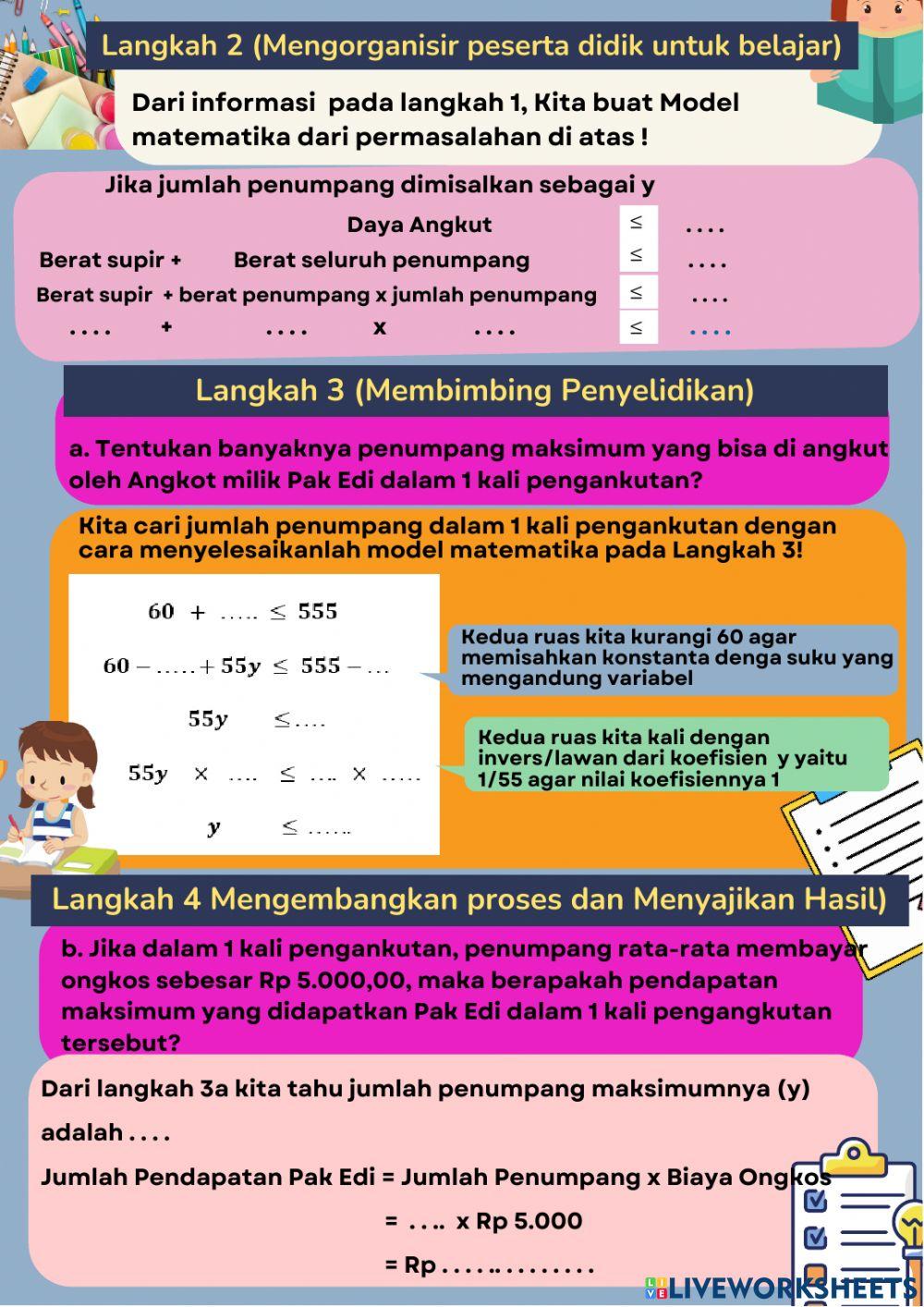 Pertidaksamaan Linear Satu Variabel