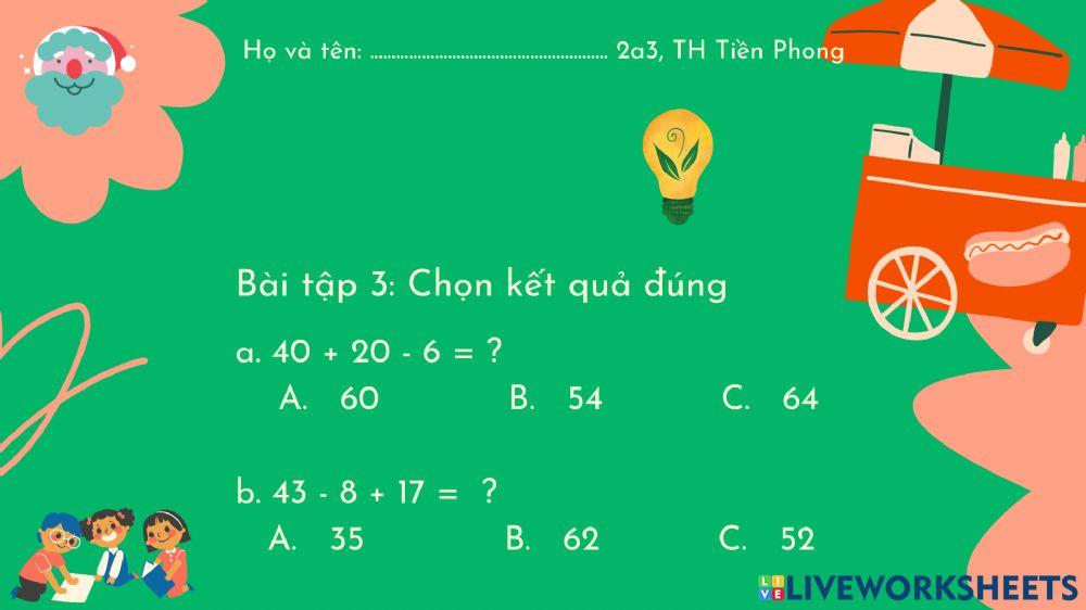 Phiếu bài tập toán 2