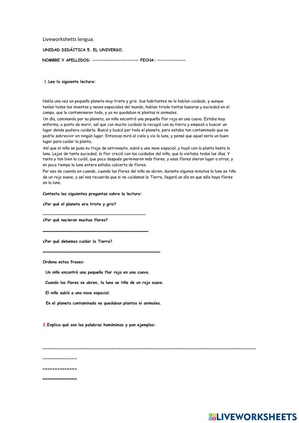 Unidad didactica lengua unidad 5