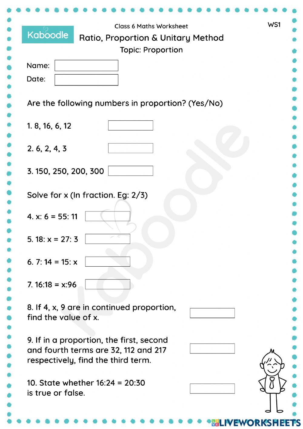 2223633 ratio proportion unitary method proportion 