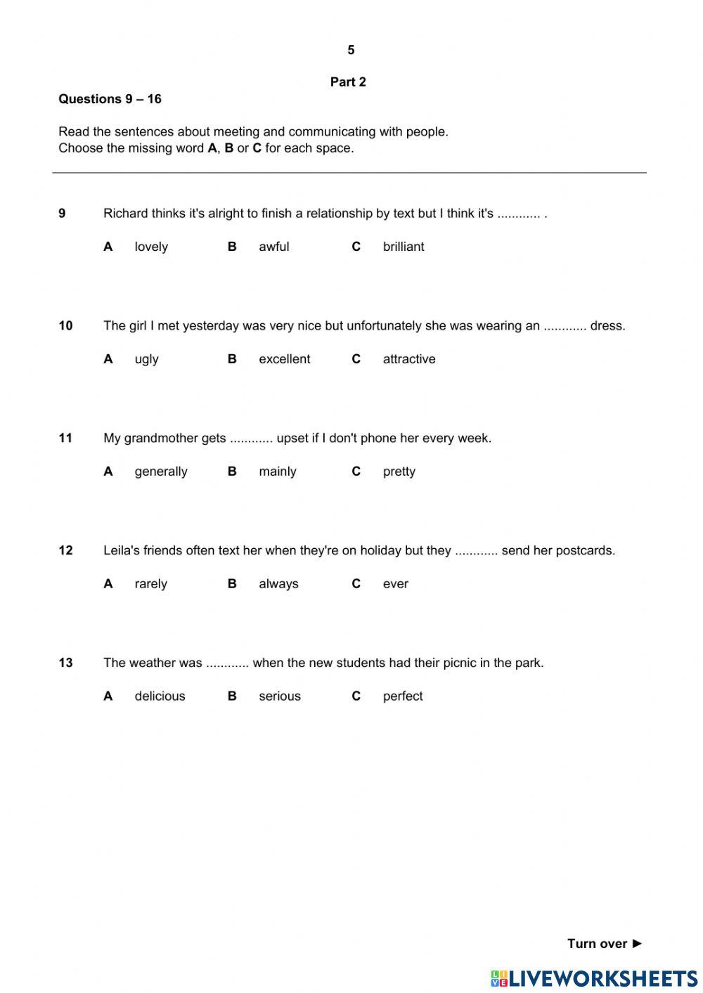 Empower pre test 1 2437 yu ya live worksheets