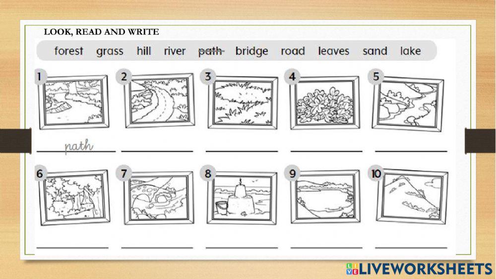 Vocabulary nature trail