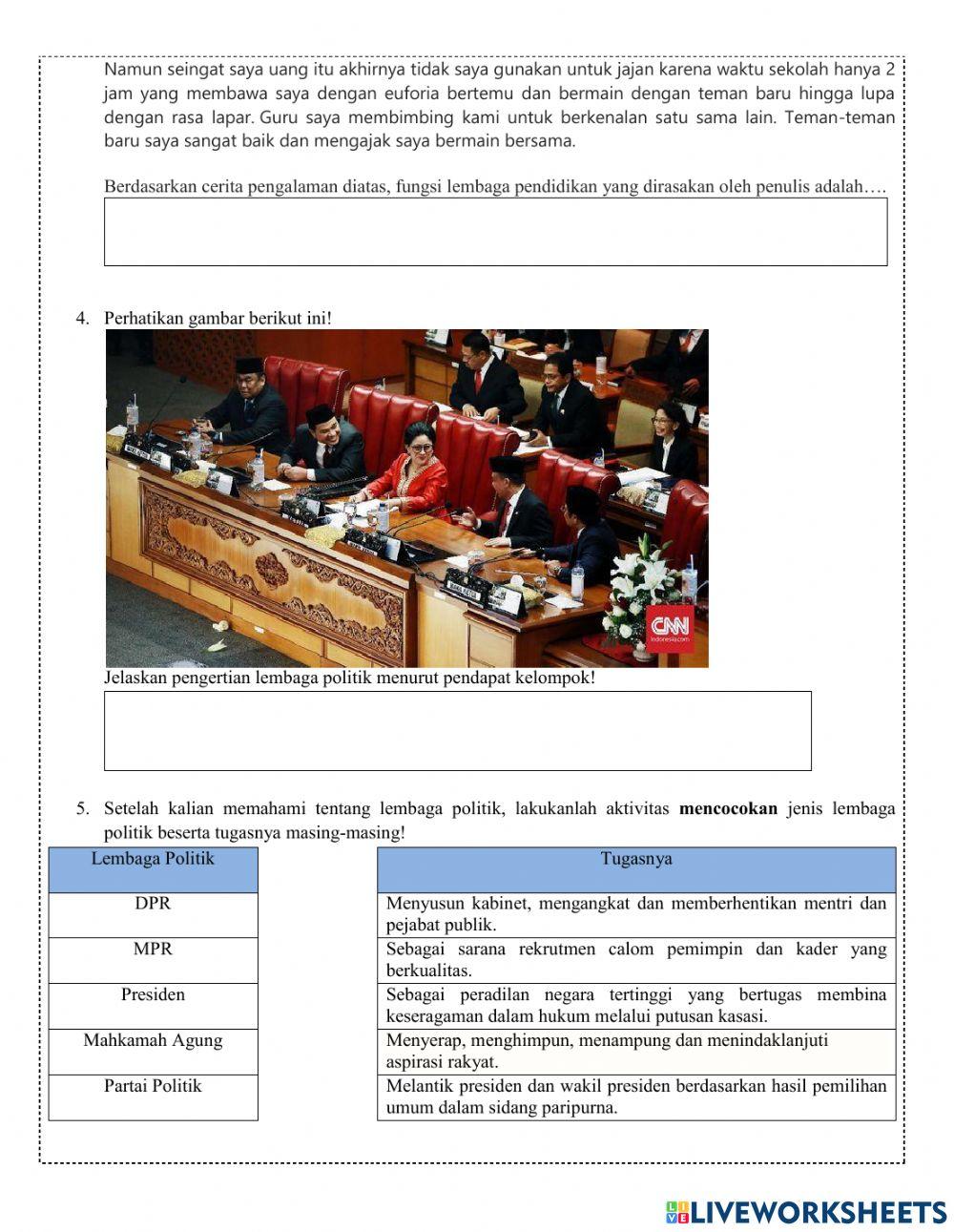 LKPD Lembaga Pendidikan dan Lembaga Politik