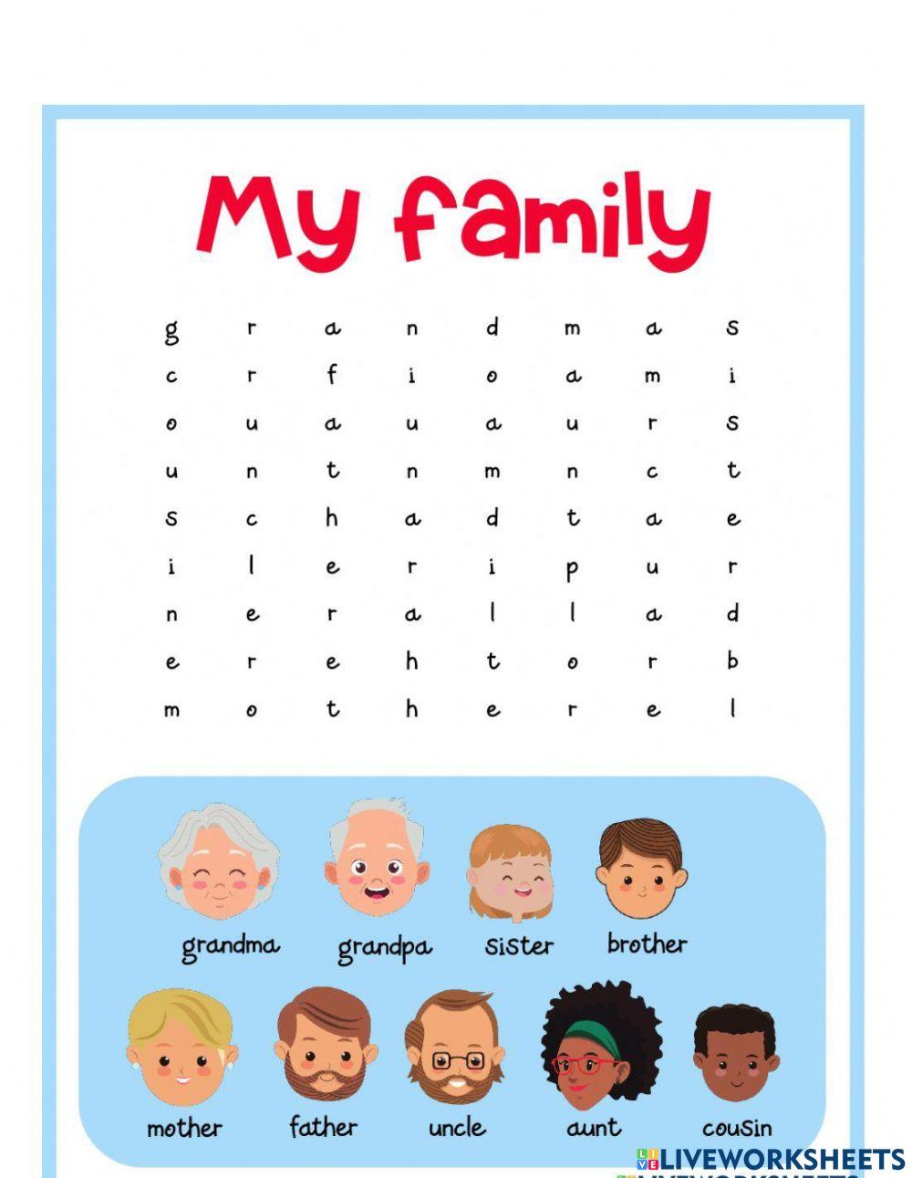 2224041 Family crossword SoniaDiaz91