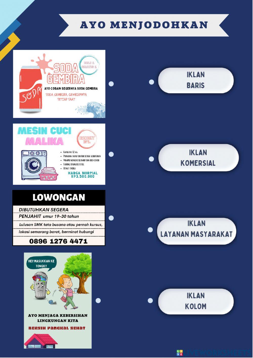 Evaluasi Materi Iklan Kelas 5