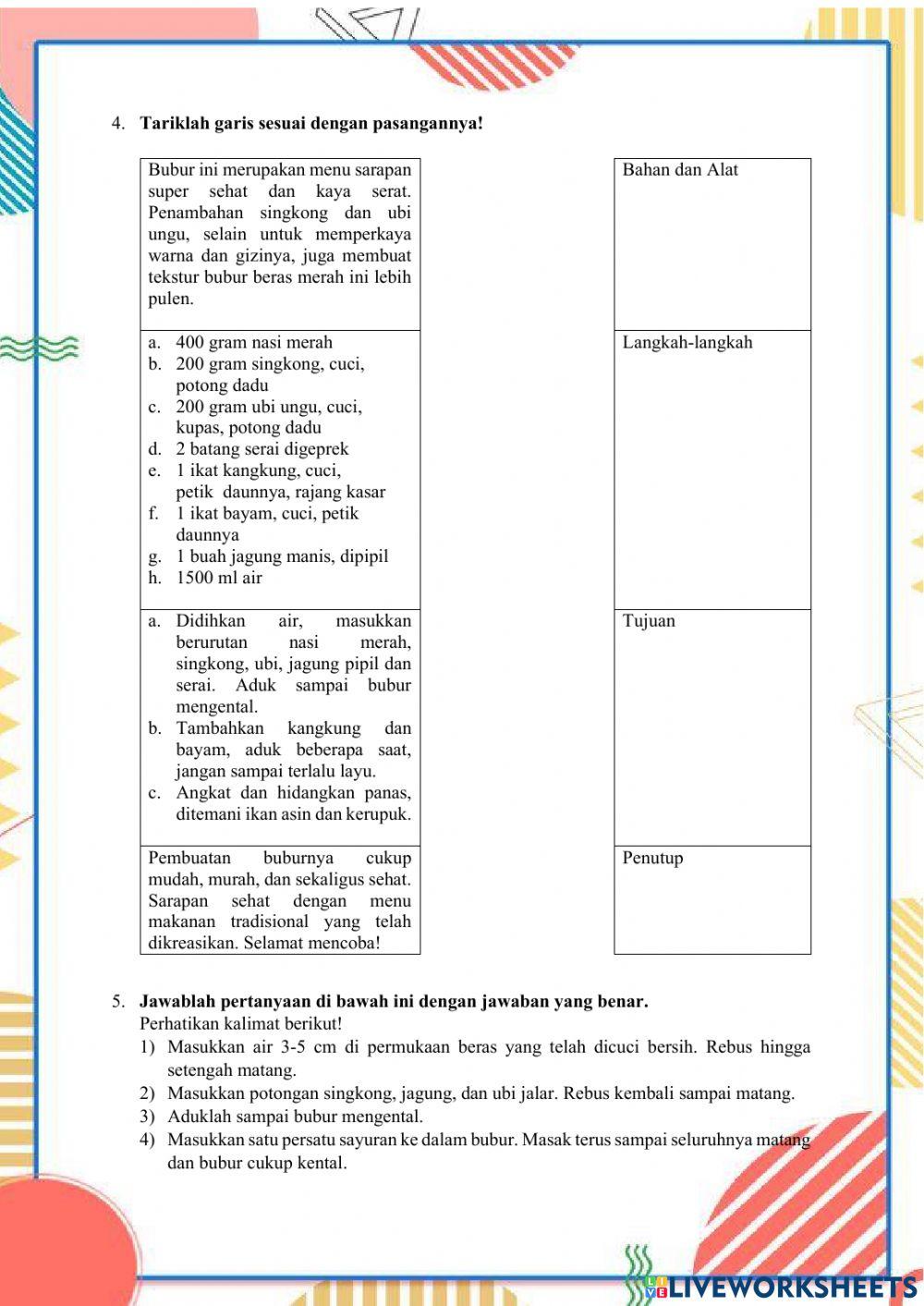 Latihan soal teks prosedur