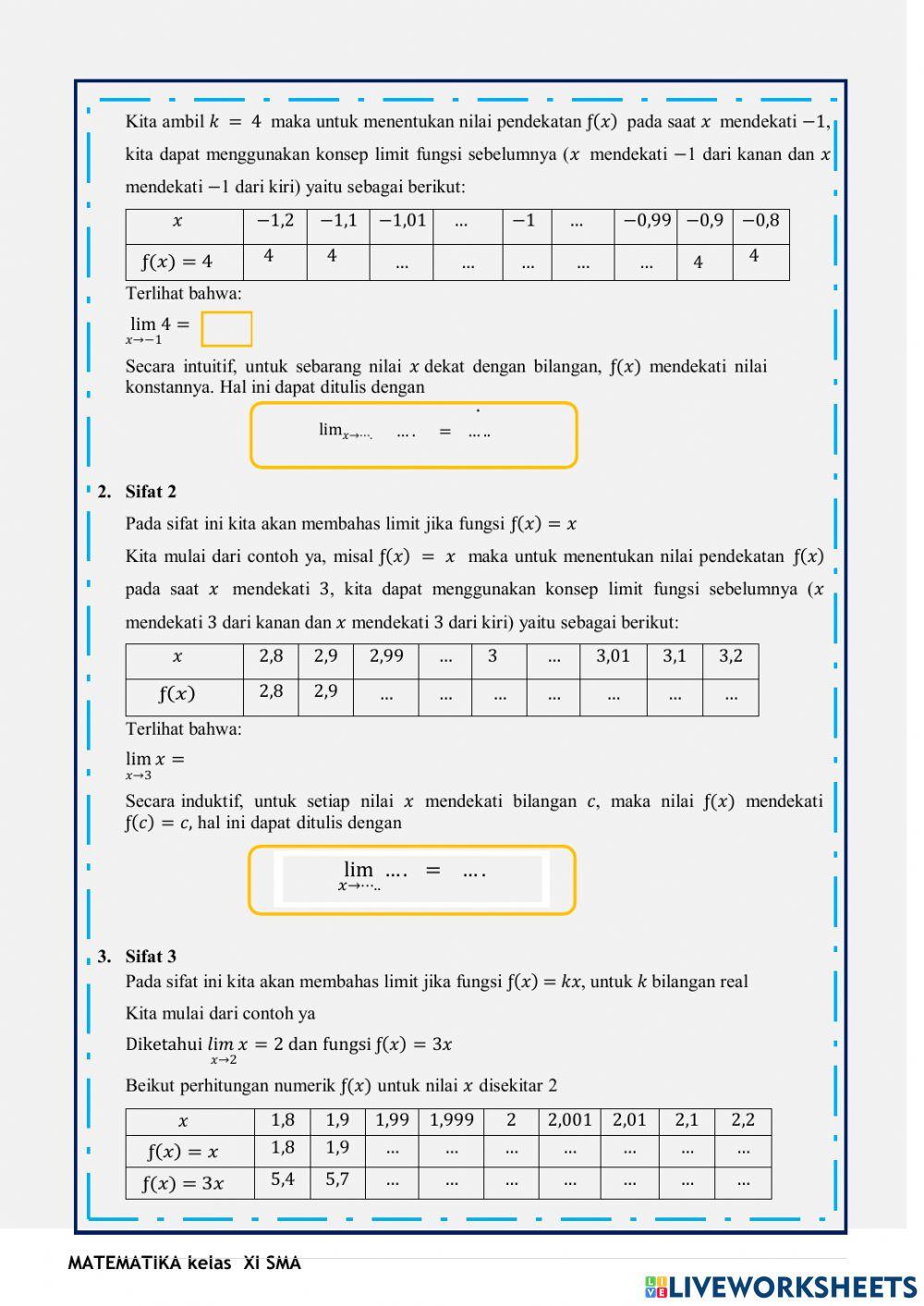 Lkpd sifat limit fungsi aljabar