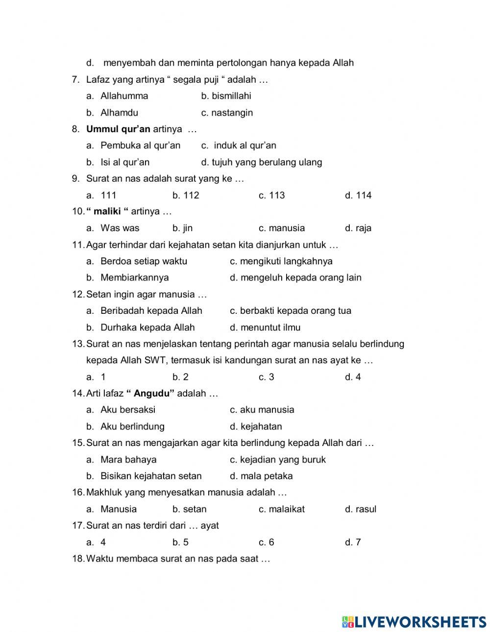 Al quran hadits kelas 3