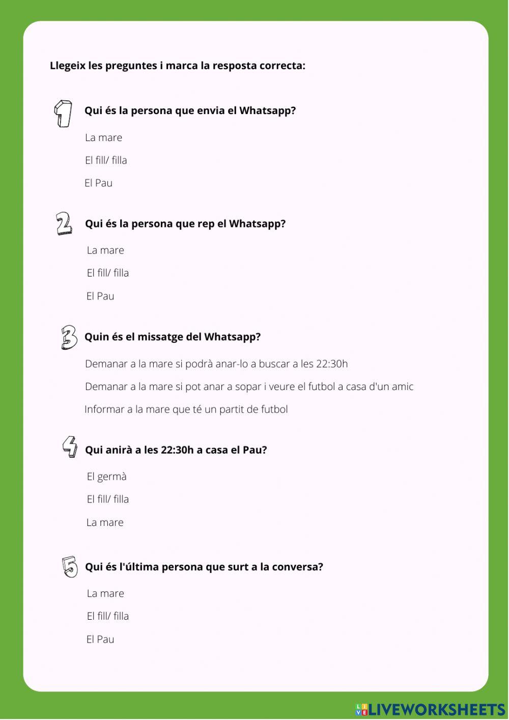Comprensió lectora text conversacional