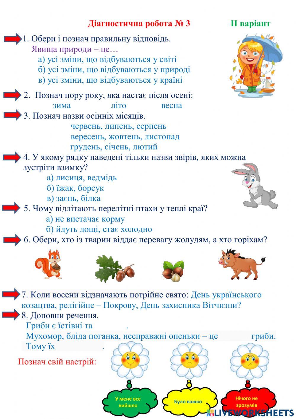 Діагностувальна робота №3