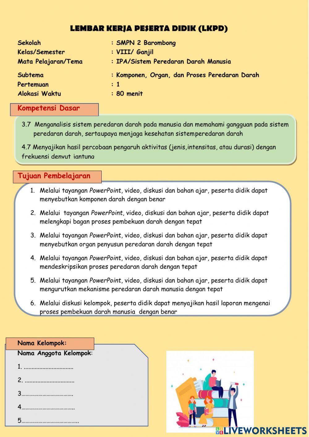 LKPD Sistem peredaran darah