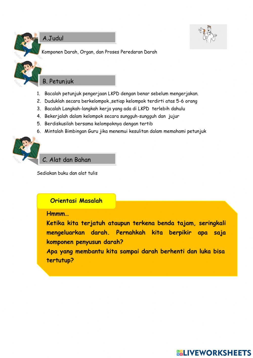 LKPD Sistem peredaran darah