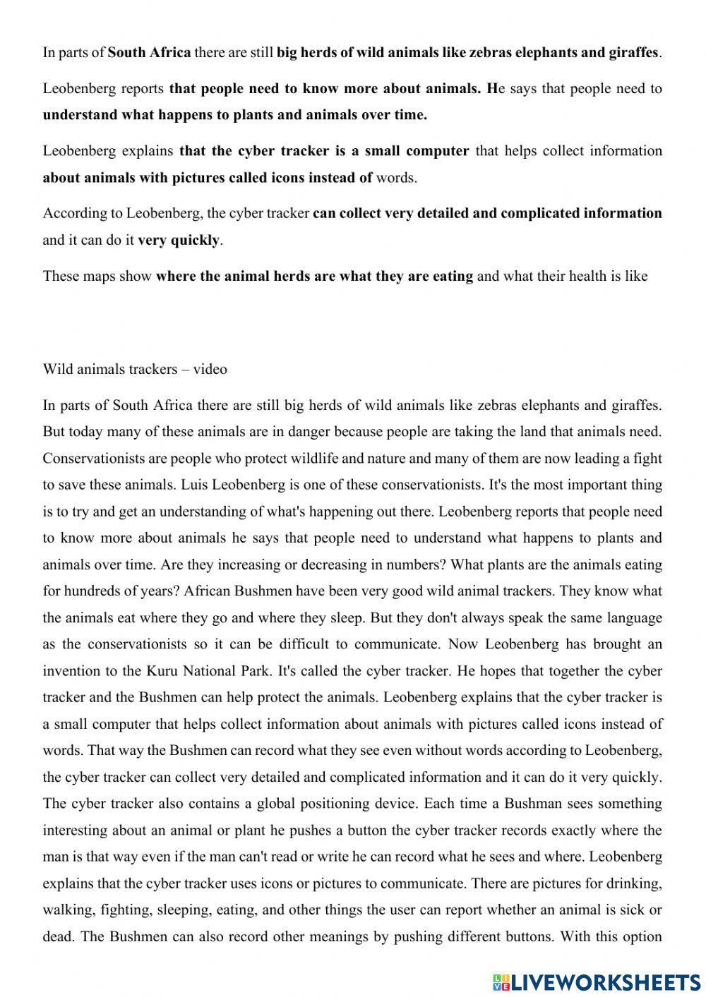 Wild Animals Trackers