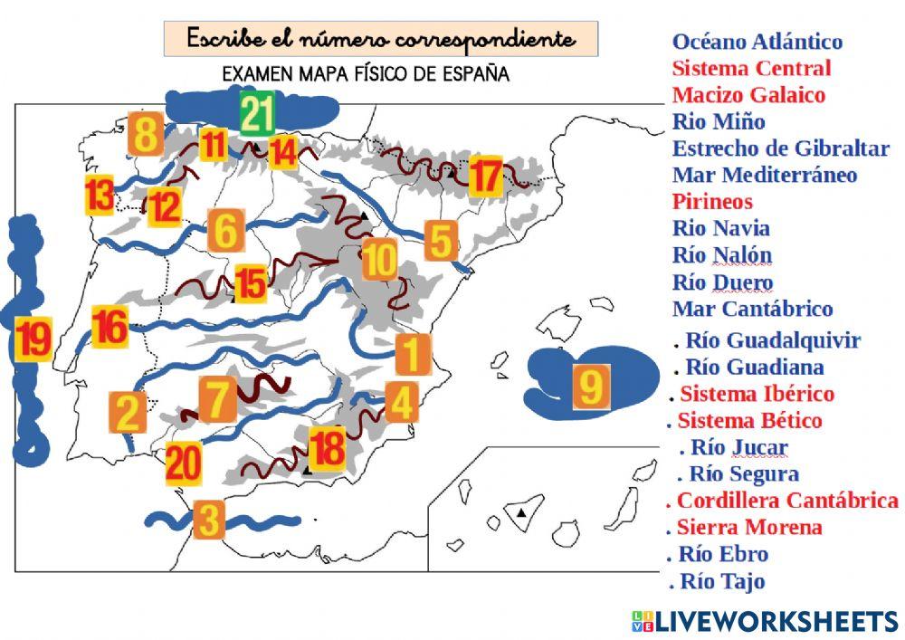 Mapa físico españa