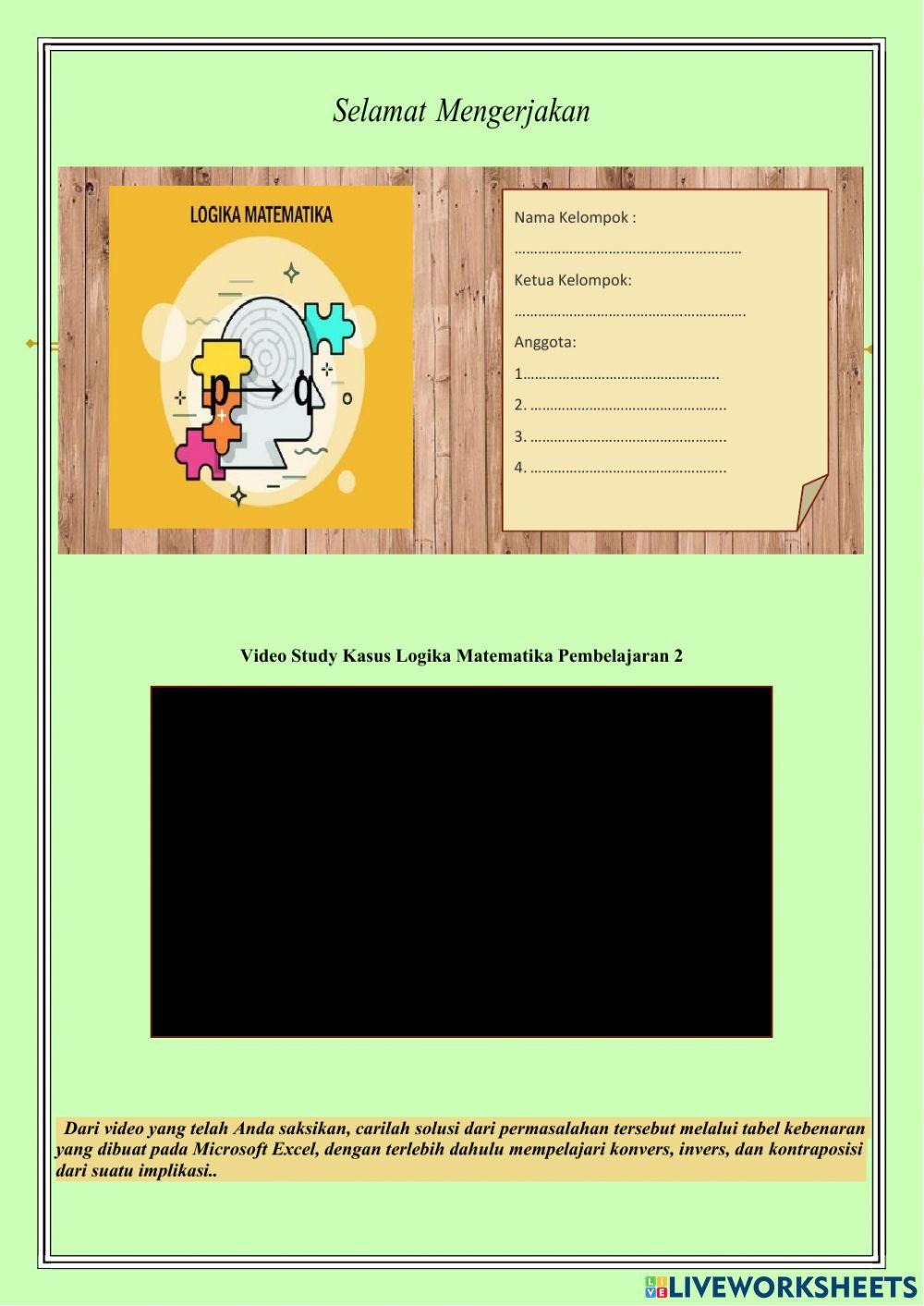 LKPD Konvers, Invers, Kontraposisi