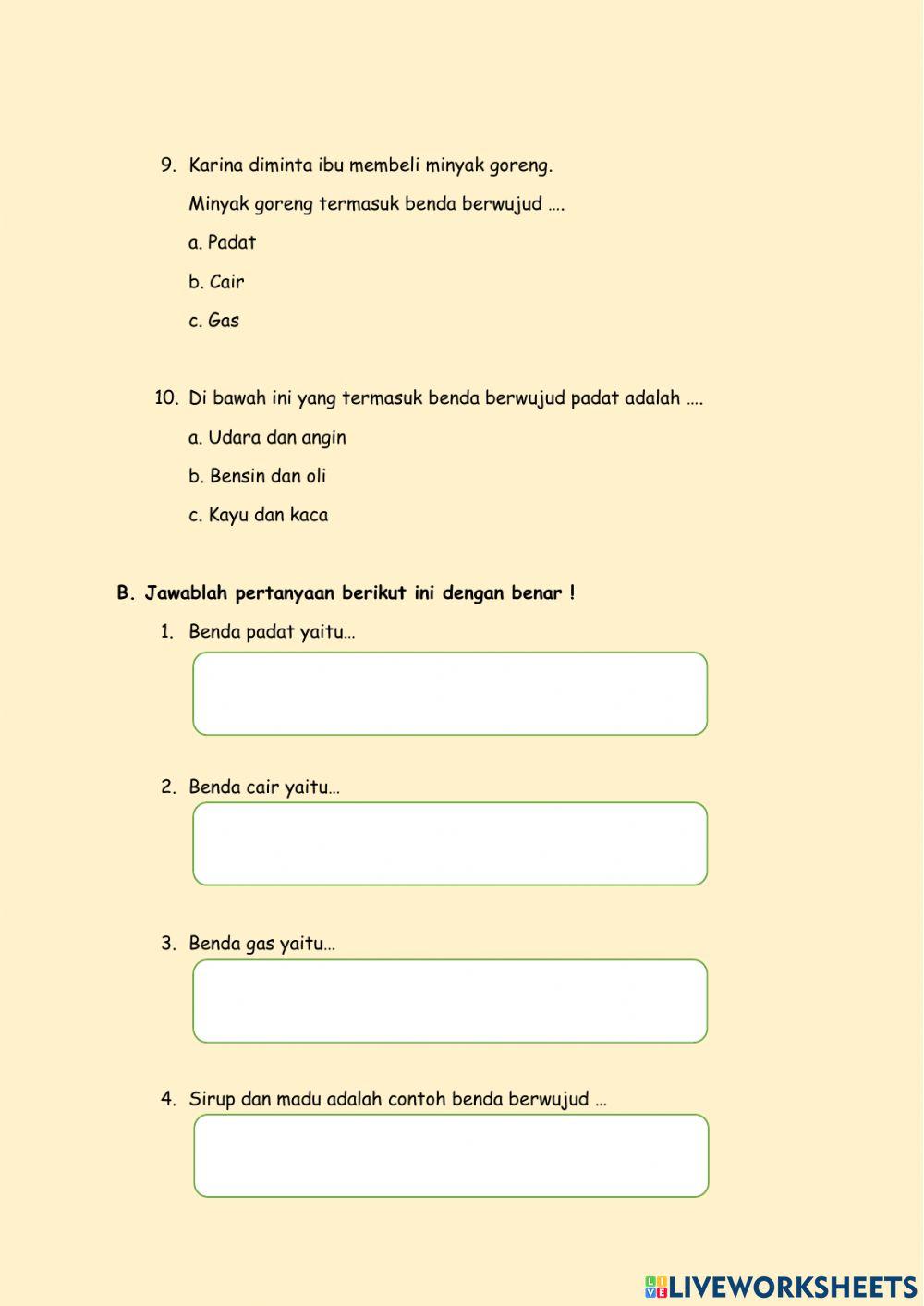 Soal Evaluasi Bahasa Indonesia daring