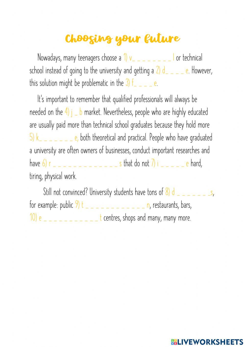 Choosing your future listening