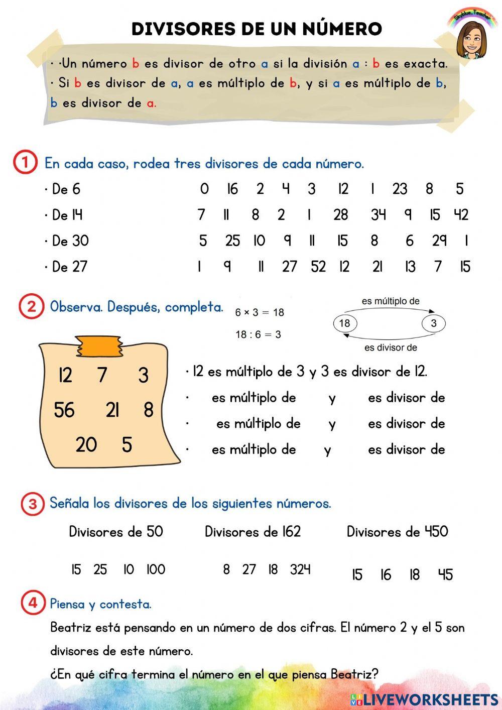 Divisores de un número