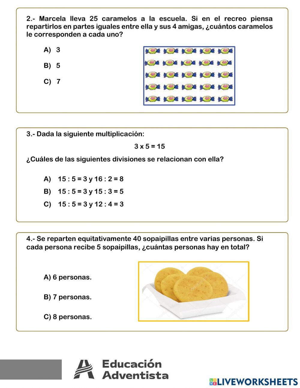 Evaluación de Matemática